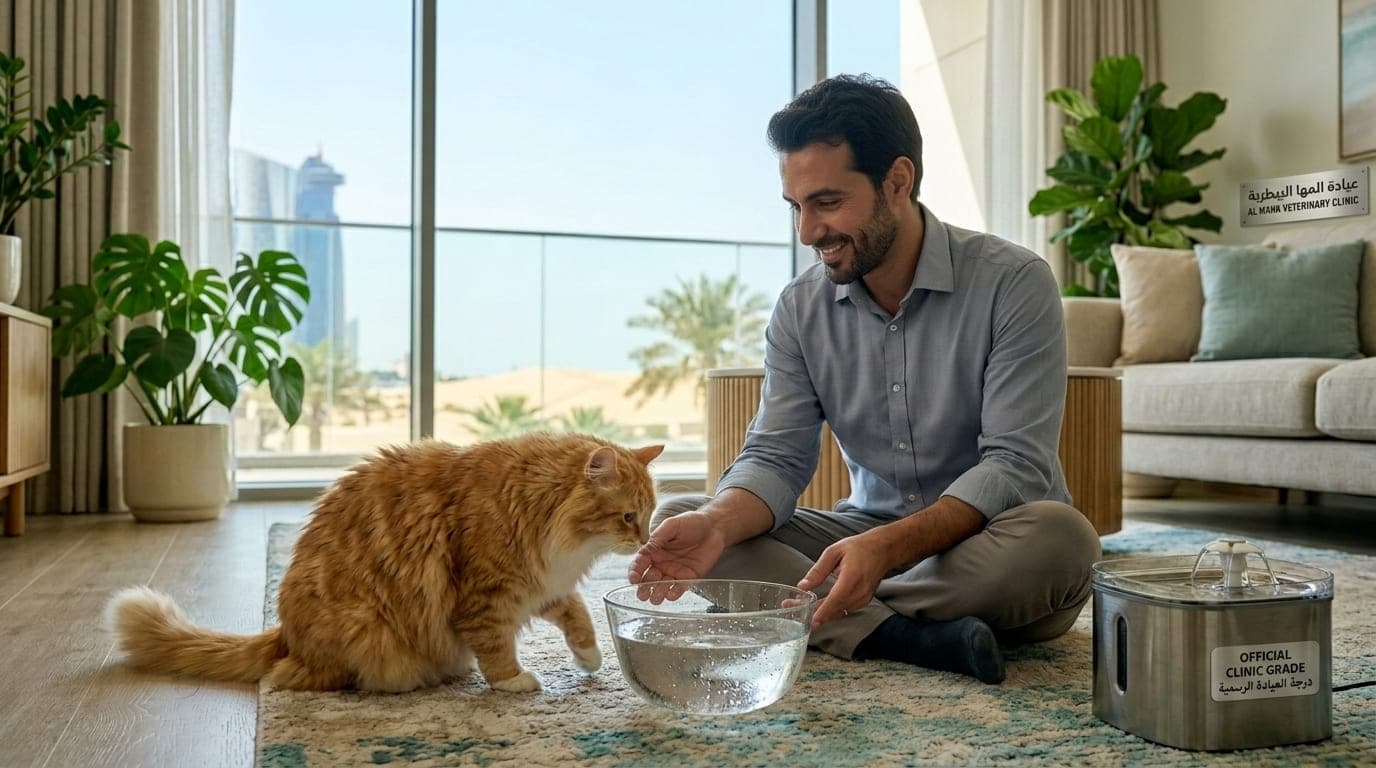 أفضل الطرق للحفاظ على ترطيب قطتك خلال صيف قطر الحار
