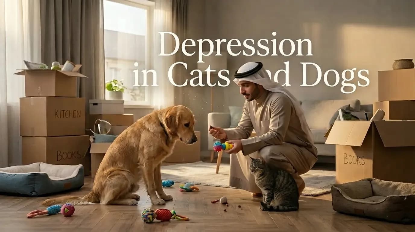 Depression in Cats and Dogs After Moving to a New Home