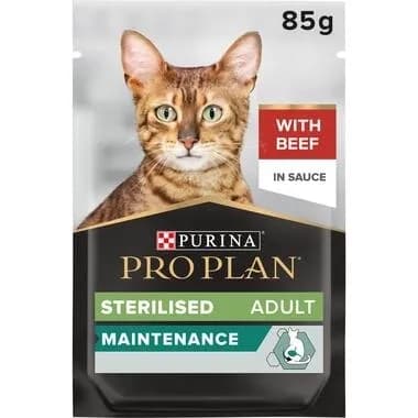 Purina Pro Plan Sterilised Beef in Gravy Wet Cat Food