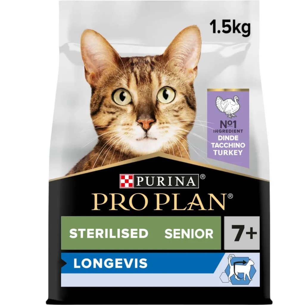 Pro Plan Sterilised Senior 7+ Longevis Dry Cat Food With Turkey 1.5kg