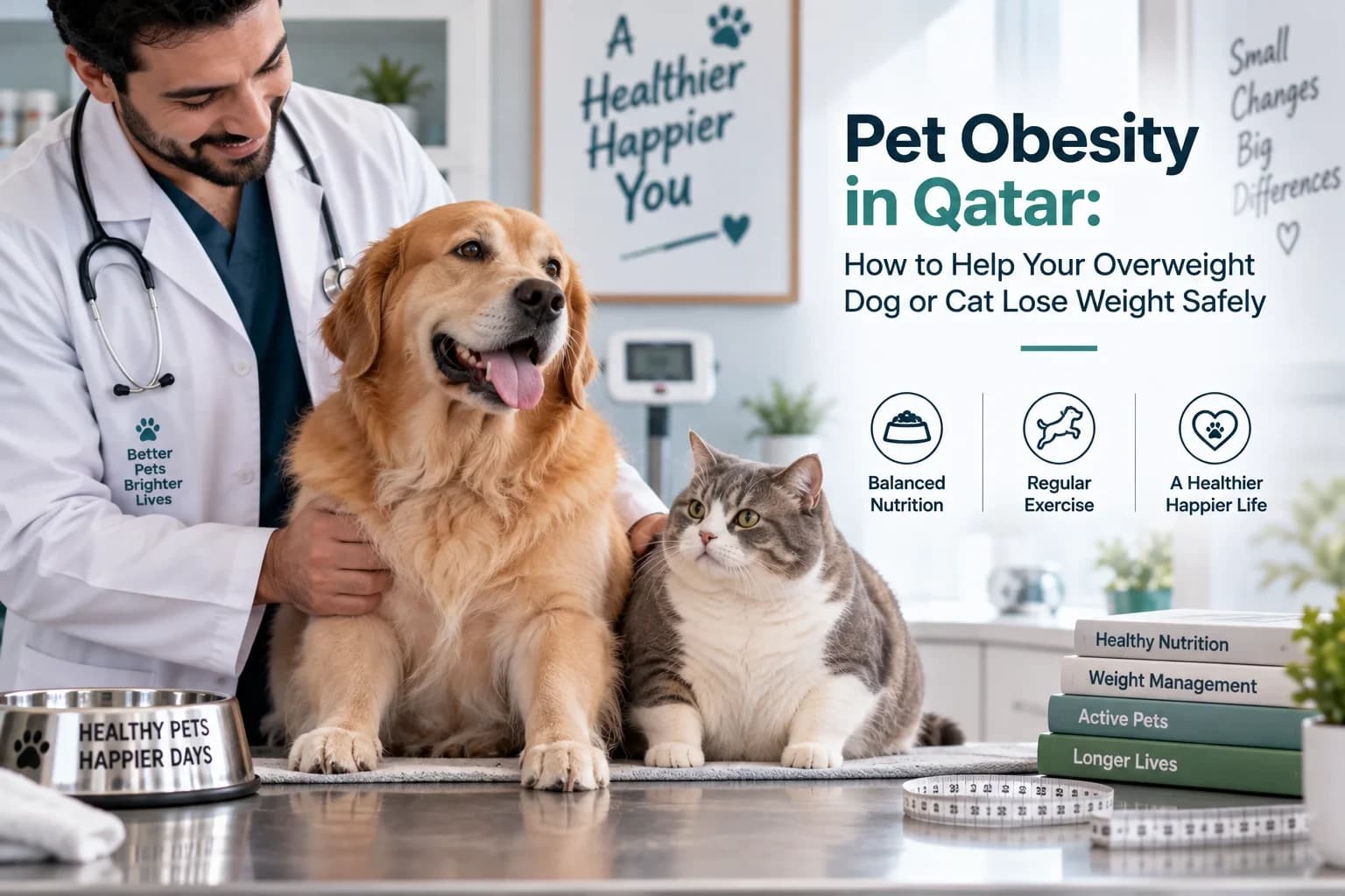 Pet Obesity in Qatar: How to Help Your Overweight Dog or Cat Lose Weight Safely