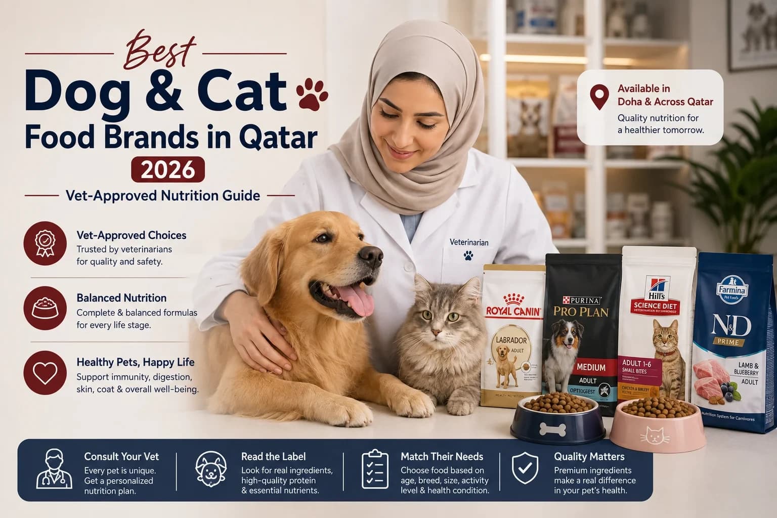 Best Dog & Cat Food Brands in Qatar 2026: Vet-Approved Nutrition Guide