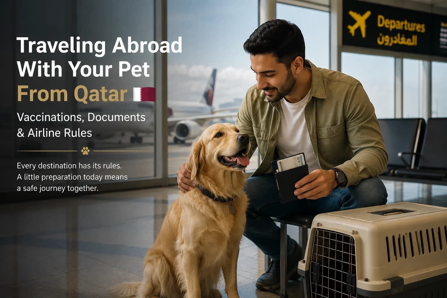 Traveling Abroad With Your Pet From Qatar: Vaccinations, Documents & Airline Rules