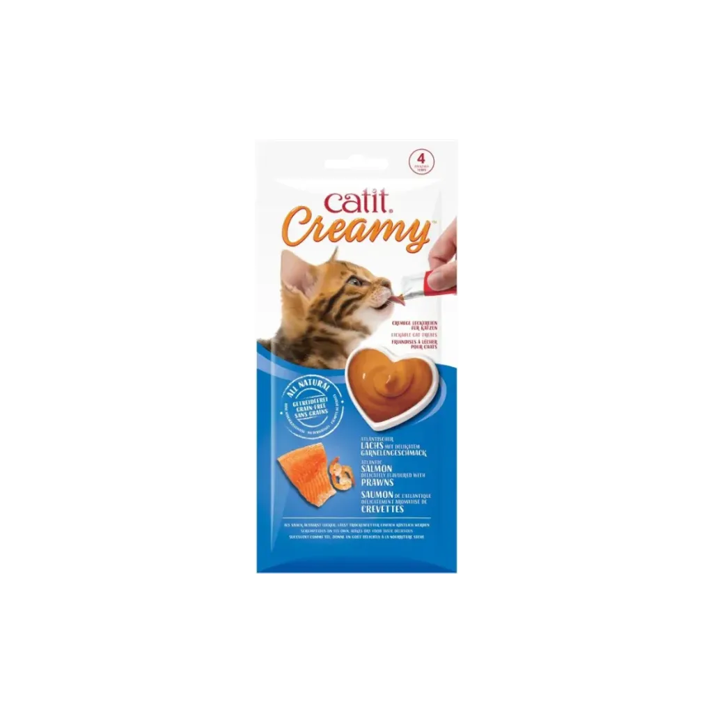 CatIt Creamy Lickable Treats - Salmon & Prawns