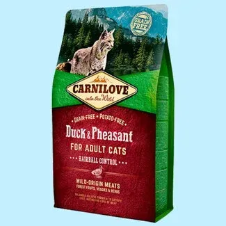Carnilove Duck & Pheasant for Adults Cat- Hairball Control 2kg